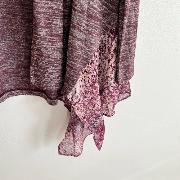 LOGO by Lori Goldstein Drape Front Space Dye Knit Cardigan - Picture 3 of 5